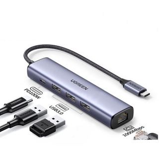 Bộ chia Hub USB Type C to LAN+ 3 Cổng USB 3.0 Ugreen 20932