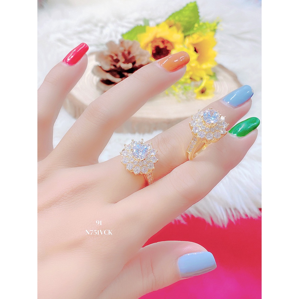 Trang Sức UHA - Nhẫn nữ UHA mạ vàng 18k đính đá CZ N751