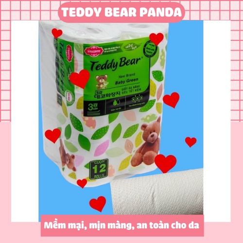 Giấy vệ sinh TEDDY BEAR 12 cuộn có lõi dai mềm