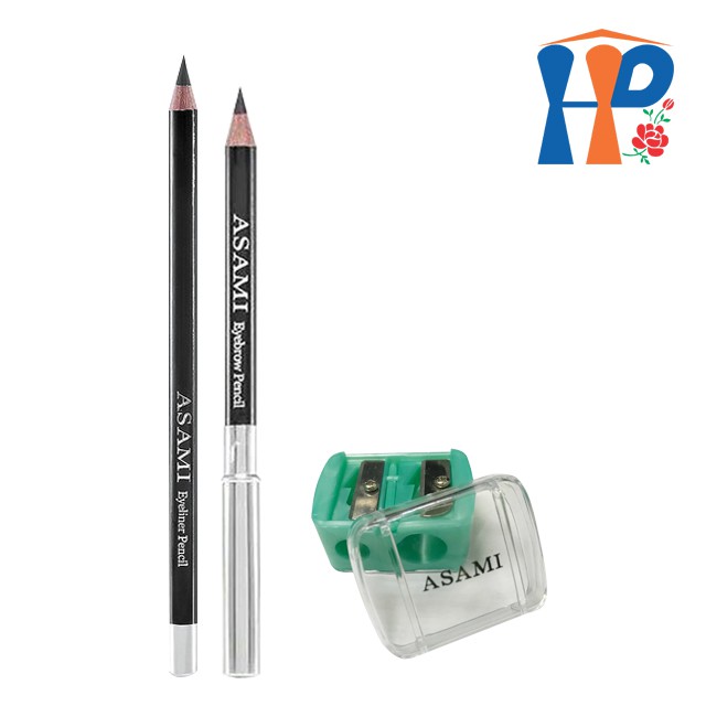 Combo Chì Mí Mày (Chì Mí BK01 - đen + Chì Mày BR03 - nâu đen + Chuốt Chì Asami)