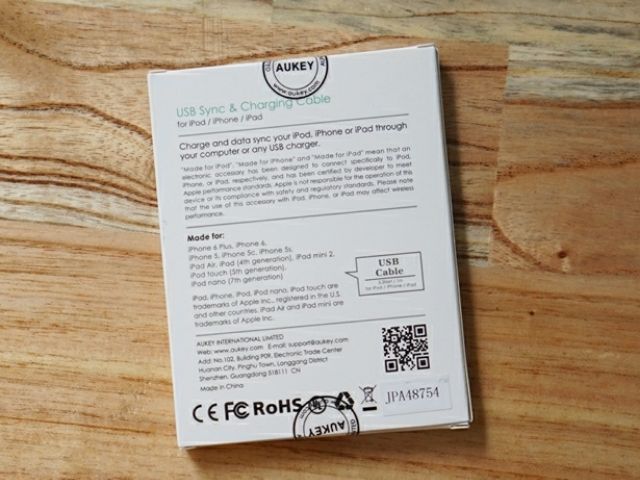 Cáp Lightning Aukey CB-D20