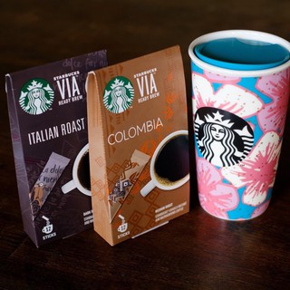 Cà phê đen hoà tan Starbucks VIA hộp 12 gói