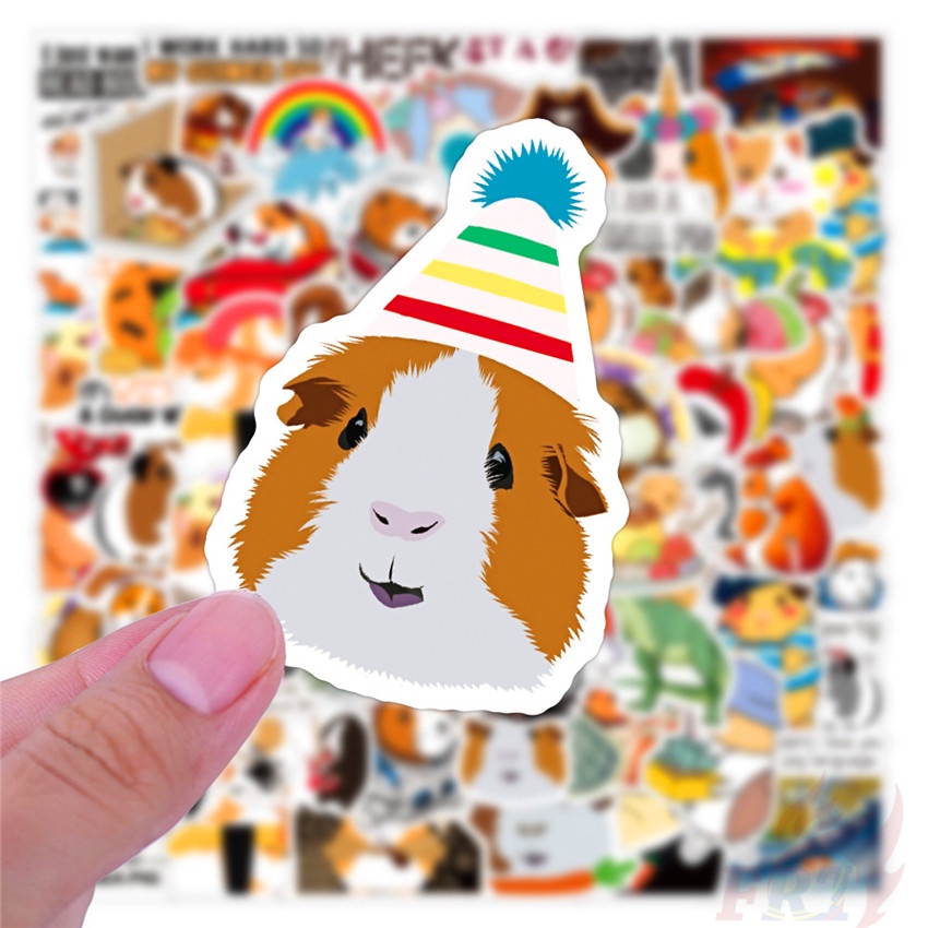 Bộ 50 Miếng Dán Họa Tiết Hoạt Hình The Guinea Pigs Series 01 - Kawaii Chống Thấm Nước Thời Trang Diy