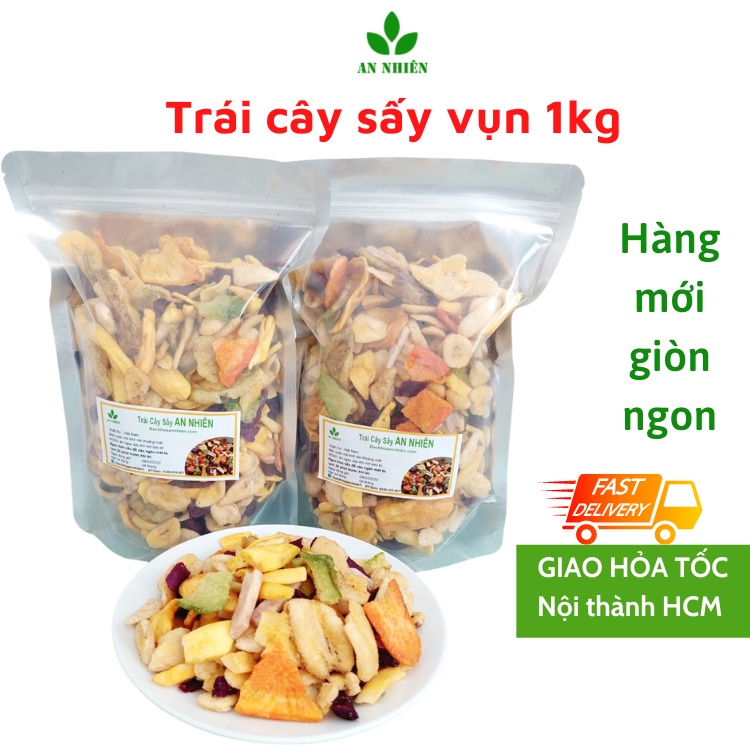 Trái cây sấy, hoa quả sấy An Nhiên hàng vụn 1KG