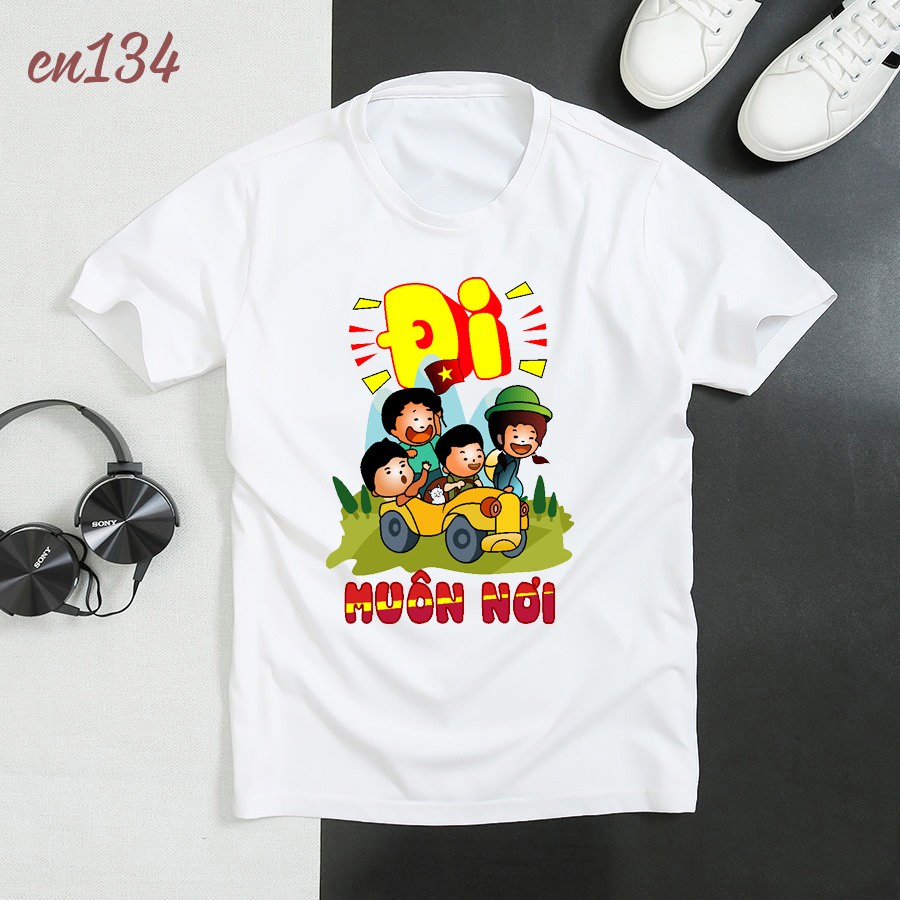 áo phông nhóm đi biển in đi muôn nơi -- [Giá niêm yết là giá của 1 áo]