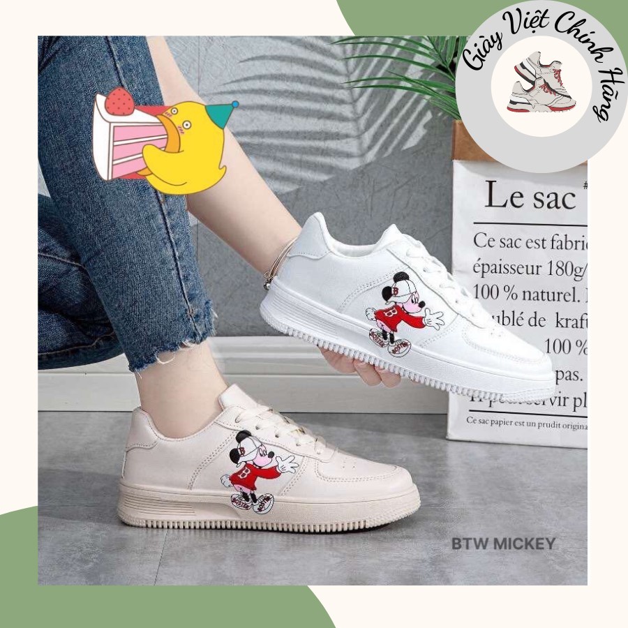 Giày thể thao nữ QC❤️FREESHIP❤️ Giày bata sneakers học sinh Mickey hot trend phong cách Hàn Quốc BTW MICKEY