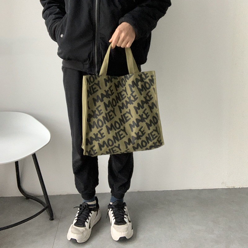 Túi xách IELGY vải canvas cỡ lớn tiện dụng khi đi mua sắm