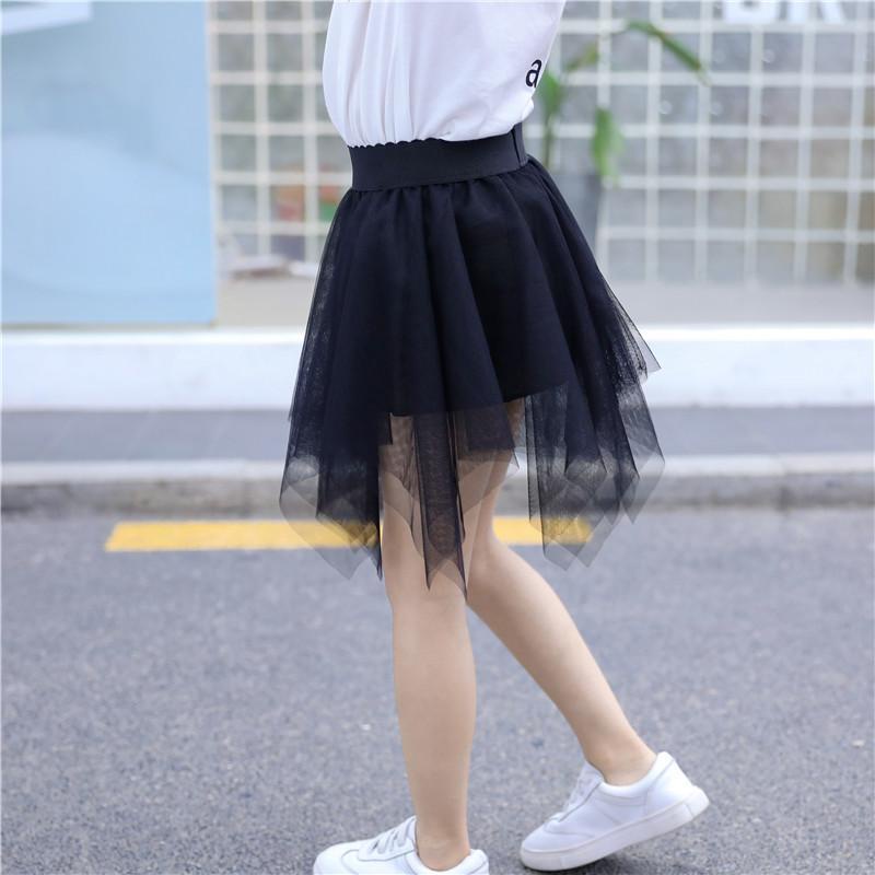 Chân Váy Lưới Tà Ngắn Phong Cách Phương Tây Mới Dành Cho Bé Gái