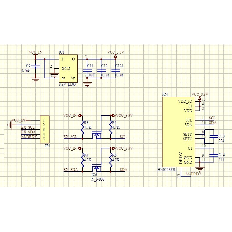 AXIS SENSOR AXIS Mô Đun Cảm Biến La Bàn Gy-273 3v-5v Qmc5883L Cho Arduino