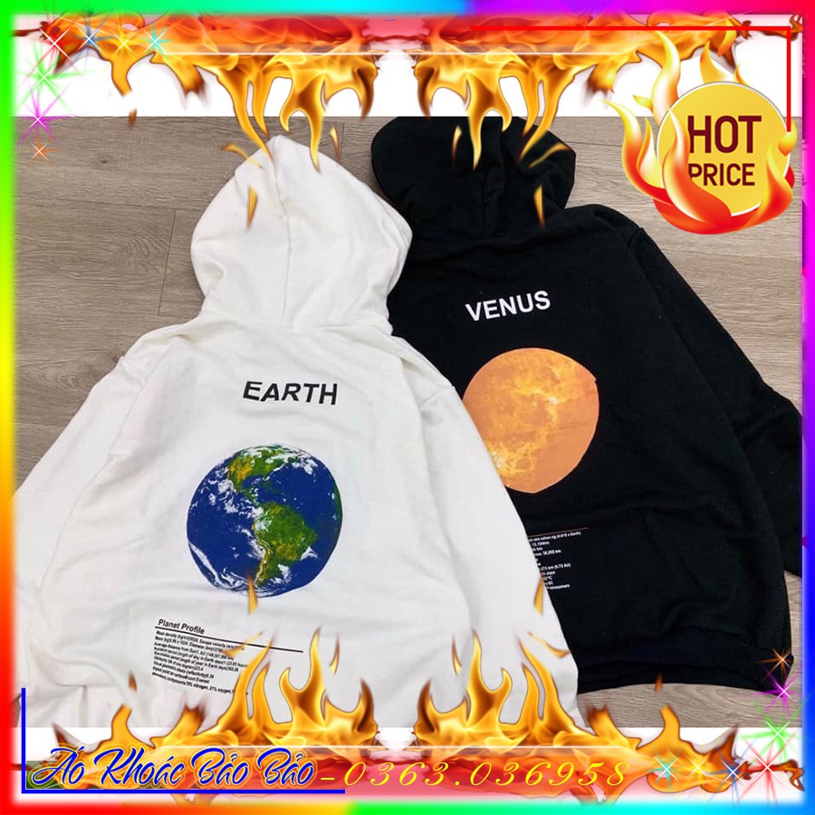 ÁO HOODIE NỈ NGOẠI - HD880 (Earth - Venus)