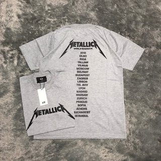 Áo thun nam tay ngắn in chữ metallica world tour