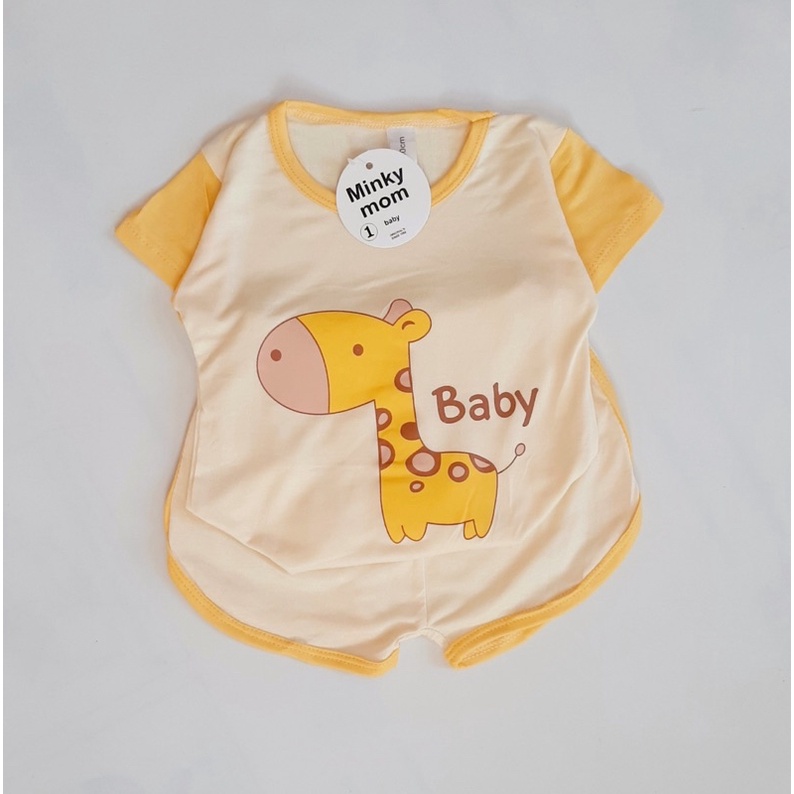 Bộ cộc tay thun lạnh quần vát túi ZIP cho bé trai bé gái B117