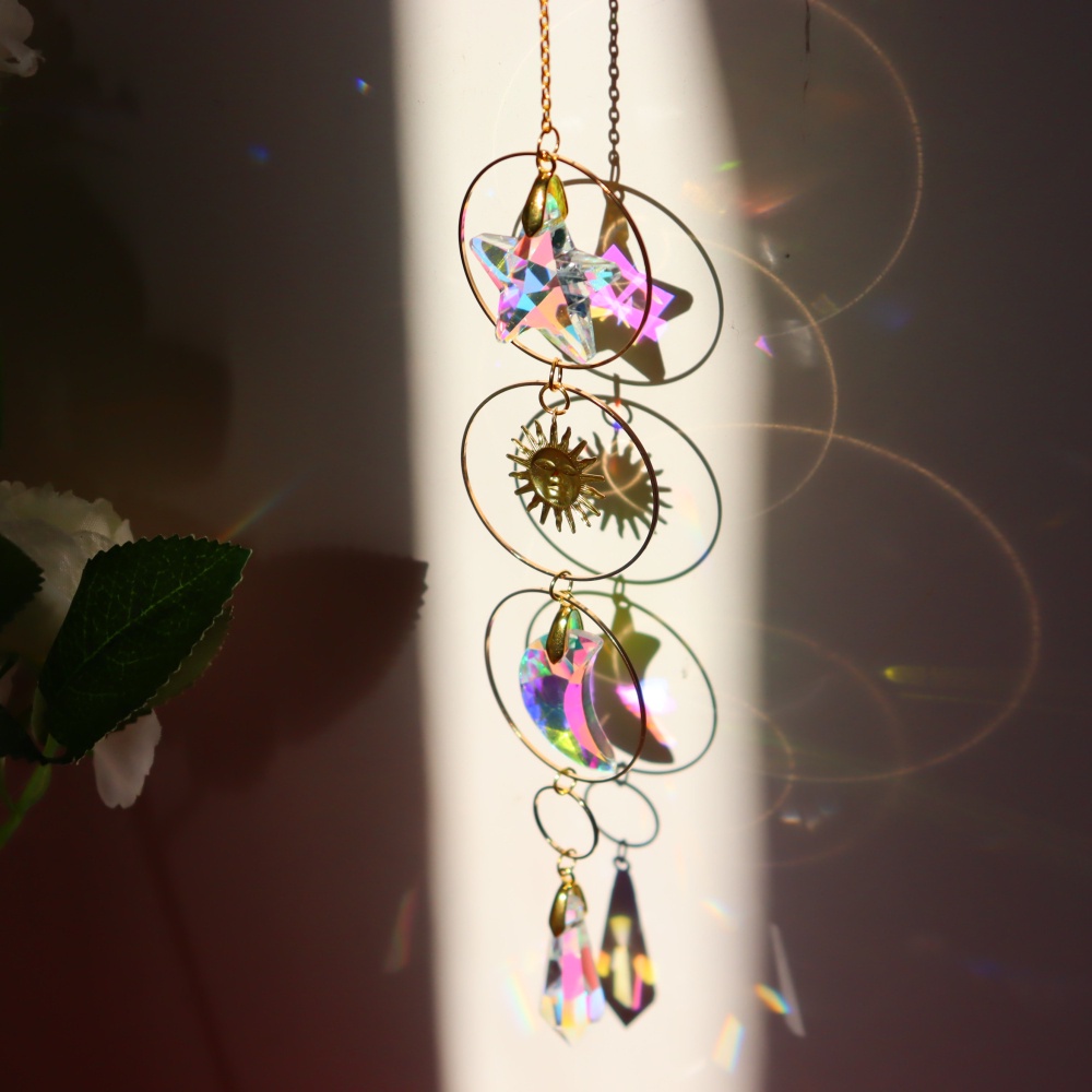 Elegant Aurora Crystal Hanging Wind Chime