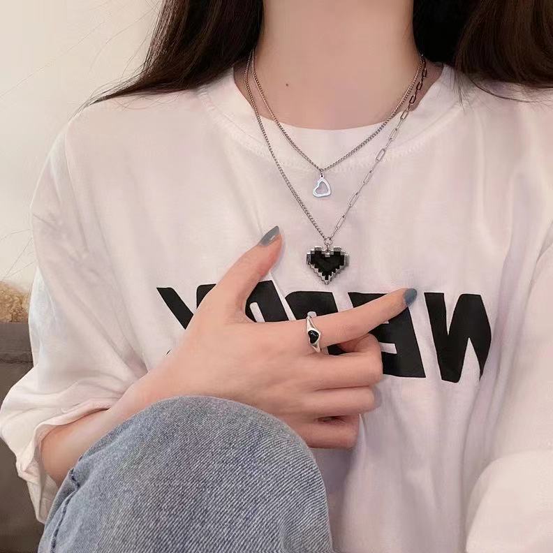 Dây chuyền AY nhiều lớp tùy chọn họa tiết thời trang sành điệu cho nữ