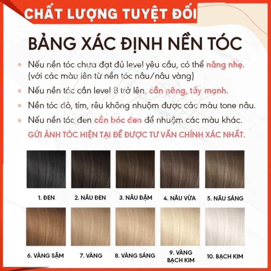 Thuốc nhuộm tóc màu Tím trà kèm bộ dụng cụ nhuộm tóc