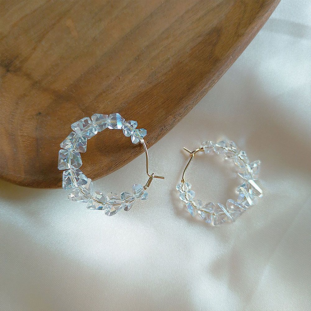 MKEB Hoa tai dáng tròn chất liệu acrylic phong cách hợp thời trang