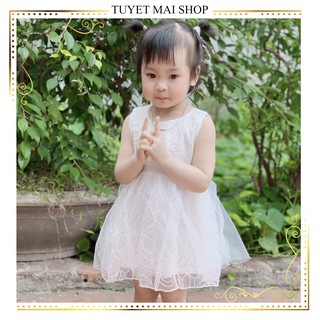 [Xả kho thanh lý] Váy công chúa viền nổi | đầm cho bé gái [0-4 tuổi]