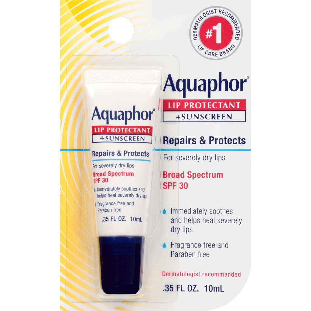 Bill US - Son dưỡng môi có SPF Aquaphor Lip Protectant + Sunscreen SPF 30 10ml