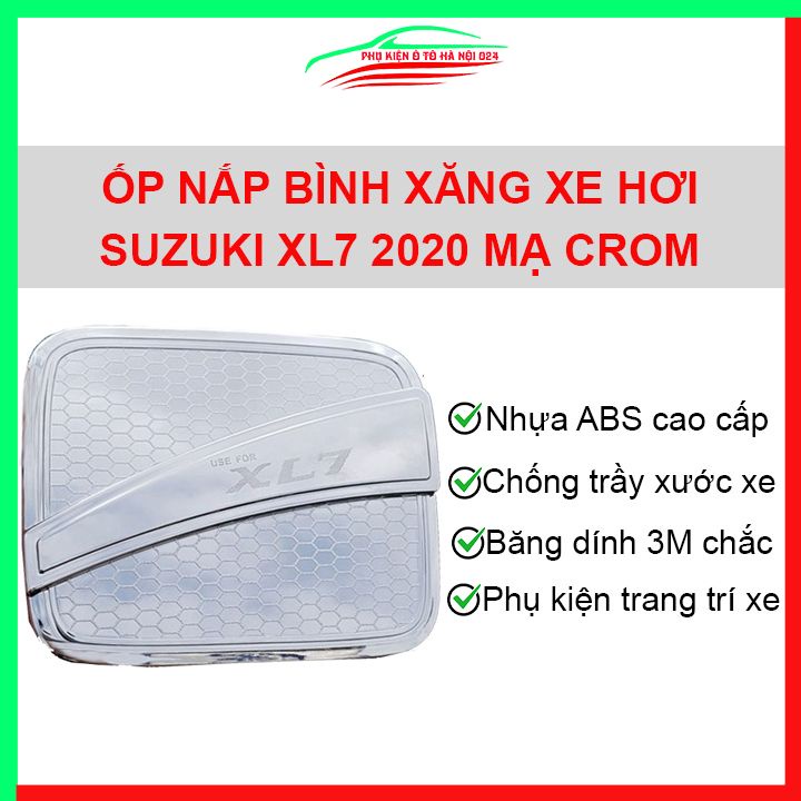 Ốp nắp xăng Suzuki XL7 2020 mạ crom bảo vệ chống trầy trang trí ô tô