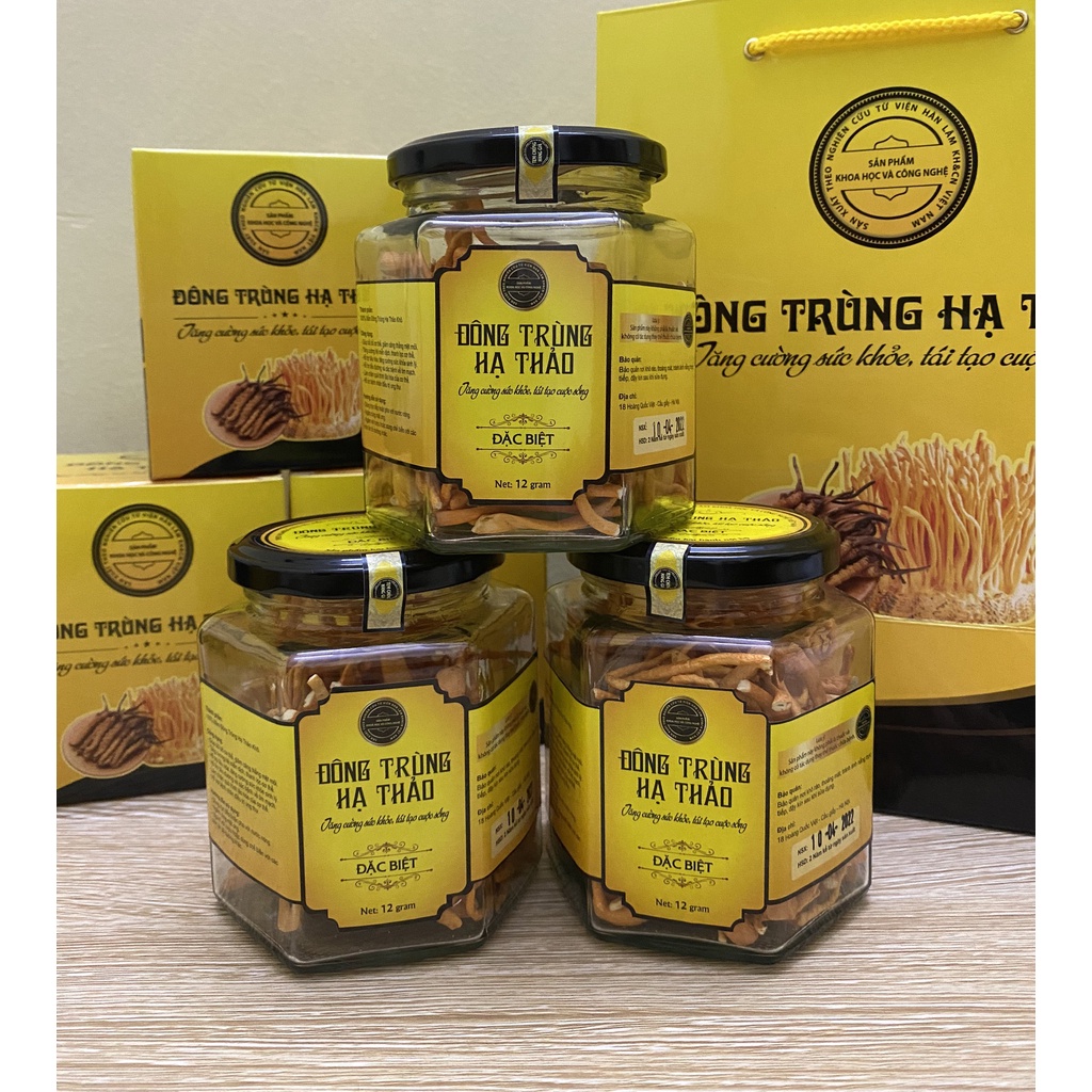 Đông trùng hạ thảo sấy thăng hoa 12g - Sản Phẩm Chính Hãng Viện Hàn Lâm KH&CN Việt Nam Nâng Cao Sức Đề Kháng