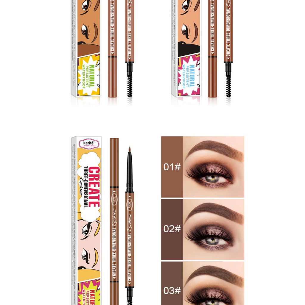 (Hàng Mới Về) Chì Kẻ Lông Mày Hai Đầu Không Thấm Nước Và Mồ Hôi Kiss Beauty | BigBuy360 - bigbuy360.vn
