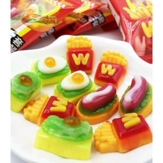 Kẹo dẻo mix burger mini fudge kute / kẹo con mắt