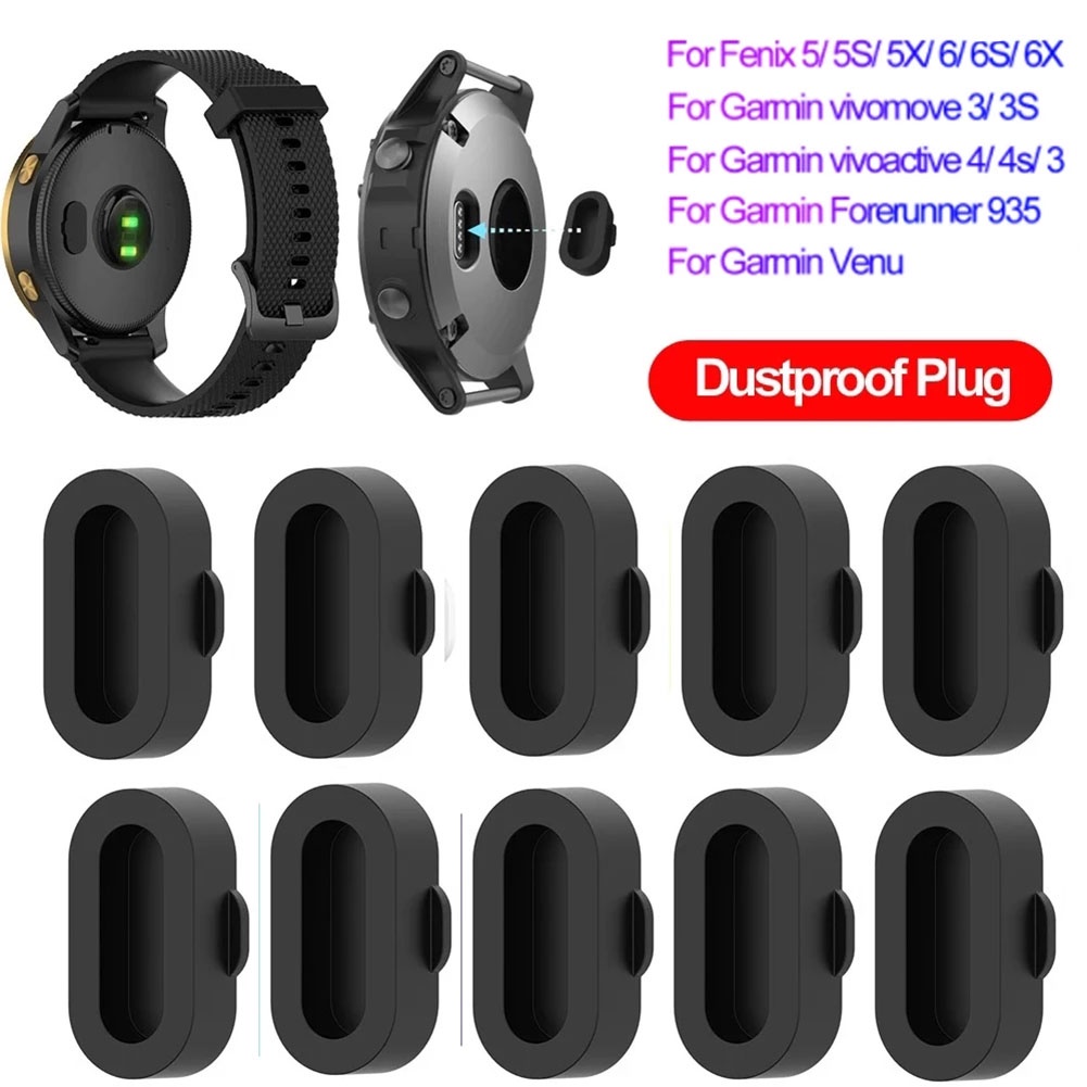 10 Nút gắn chống bụi bằng silicon cho cổng sạc Type C đồng hồ thông minh Garmin Fenix6/fenix5