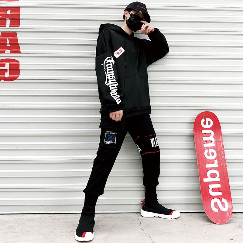 Bộ Đồ Thun Nỉ Nam Áo Hoodies Phối Mũ Túi Bụng T/E UP Phong Cách Đường Phố Sành Điệu ZENKOCS3 QA NAM 060