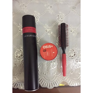 1 gôm luxurious + 1 wax osis+ + 1 lược tròn chải phồng