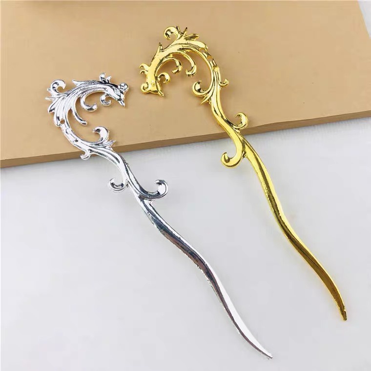Cán trâm cài phượng cửu phượng hoàng nguyên liệu làm trâm làm trang sức cổ trang cosplay cổ phục việt phục