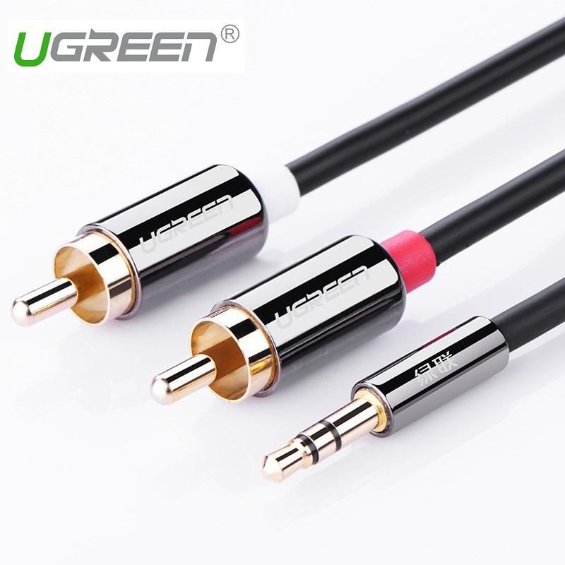 Dây loa 3.5mm ra 2 đầu AV dài 2m CHÍNH HÃNG UGREEN 10584 - Cáp audio Ugreen 10584