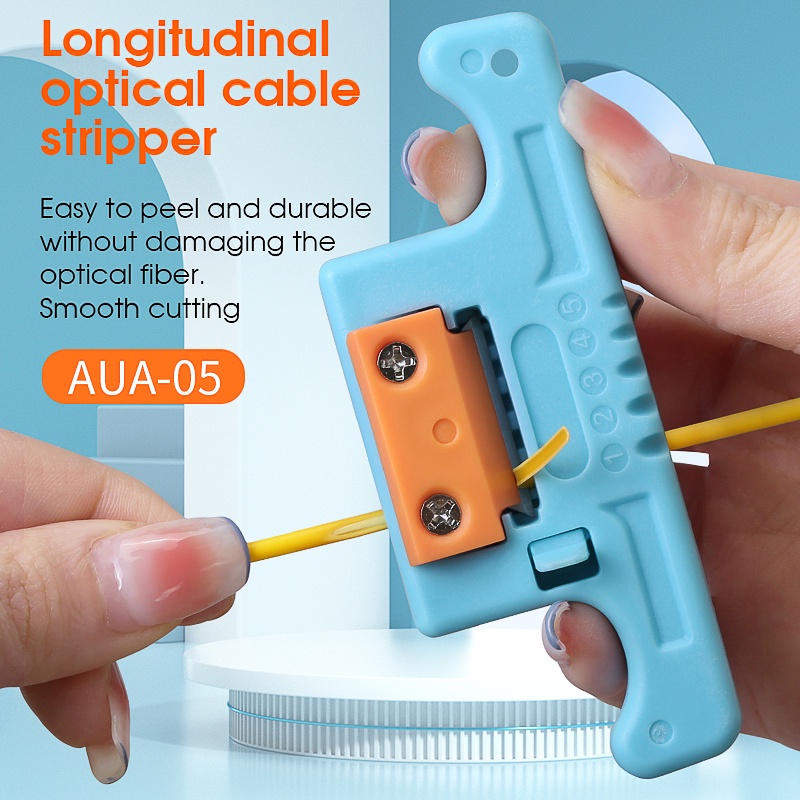 COMPTYCO Xanh dương AUA-05 HMSAT5 Theo chiều dọc Sợi quang tước kìm 1.9-3.0mm Lưỡi dao có thể thay thế