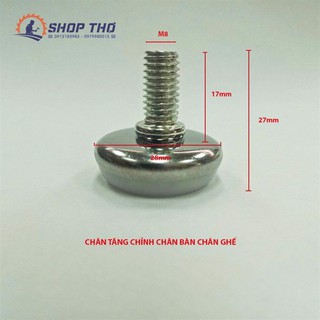 Chân tăng chỉnh chân bàn chân ghế ren M6, M8 ( m6 là sét 20 cái, m8 là set 10 cái )