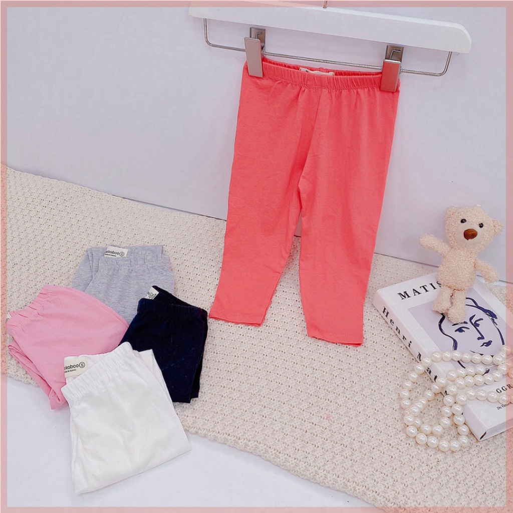Quần leggings dài cho bé gái vải cotton spandex mềm mịn cực thoải mái và sang chảnh LILIKIDS QCD15