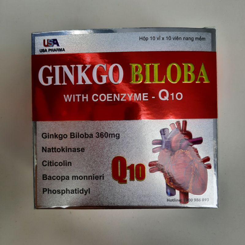 HOẠT HUYẾT DƯỠNG NÃO - GINKGO BILOBA 360mg with coenzym Q10 đỏ