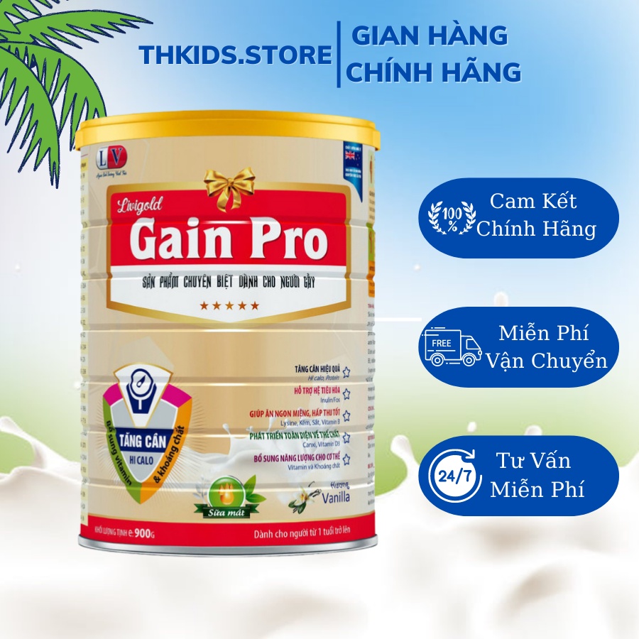 Sữa bột Gain Pro 900Gr sản phẩm chuyên biệt dành cho người gầy