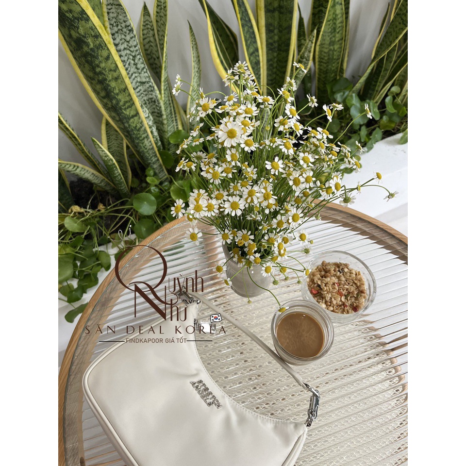 Túi kẹp nách Stretch Angels City Hobo Bag black-beige-white