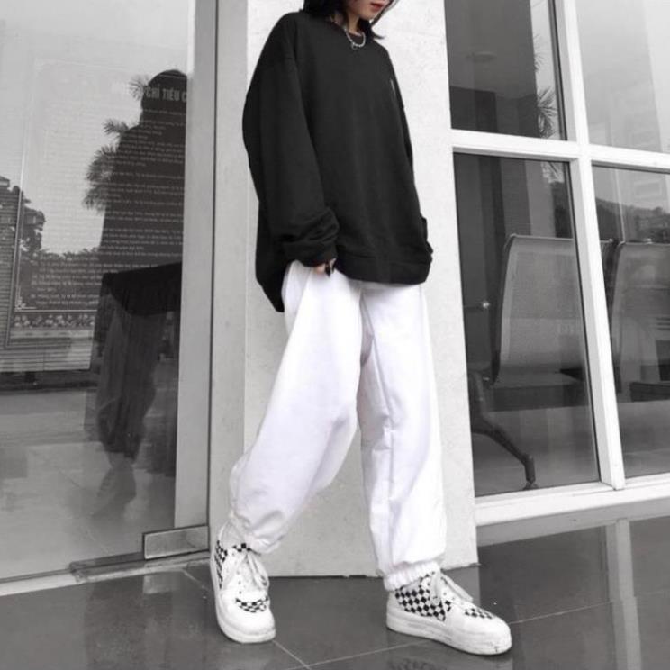 Quần nỉ ống BOOM Unisex - Jogger thun trơn cạp chun dáng rộng PT3, mặc ở nhà đi ngủ ulzzang HOT