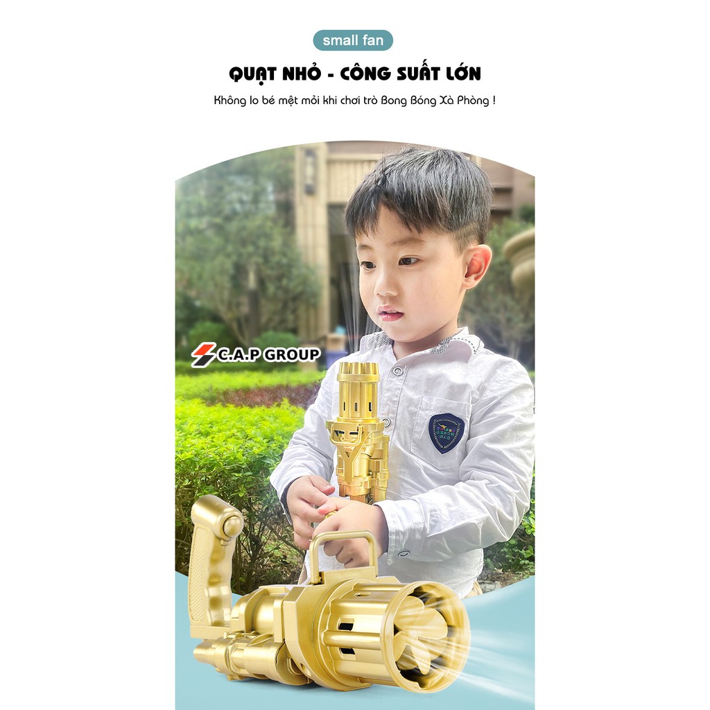 Đồ chơi Súng Bắn Bong Bóng Xà Phòng Nhiều Nòng Bắn KT: 20x9x7cm (ảnh thật)