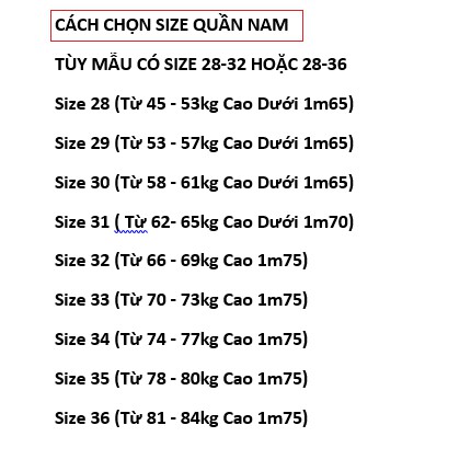 quần jean nam size 28-36 chất co giãn tốt 5678,w