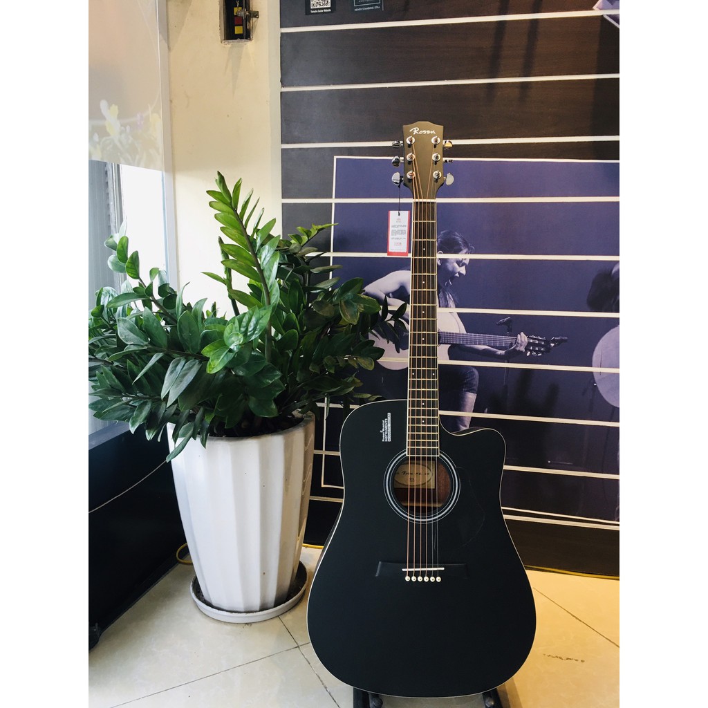 Đàn Guitar Acoustic Rosen G12 Cao cấp Chính Hãng màu Đen