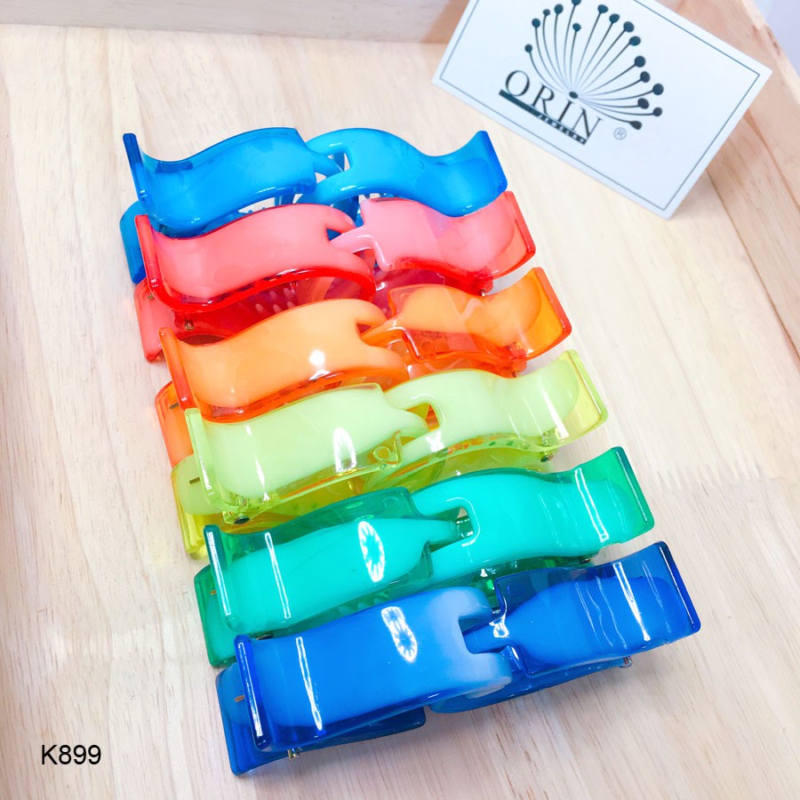 Kẹp tóc, kẹp càng cua 3 răng nhiều màu Orin K899