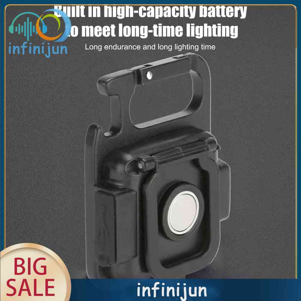 Móc Khóa Đèn LED COB Mini 400lm Chống Nước 4 Chế Độ