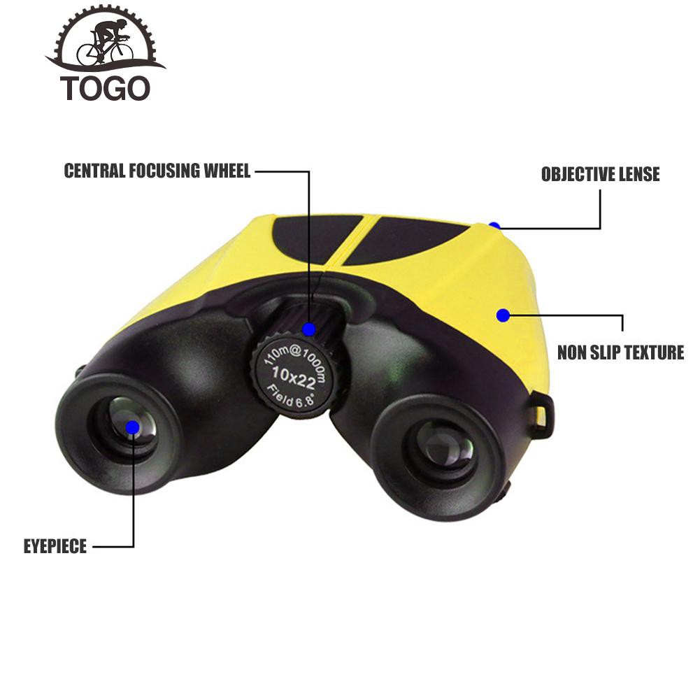 [TOGO]10X22 HD Mini Hiking Binocular Scope Outdoor Travel Camp Telescope Yellow