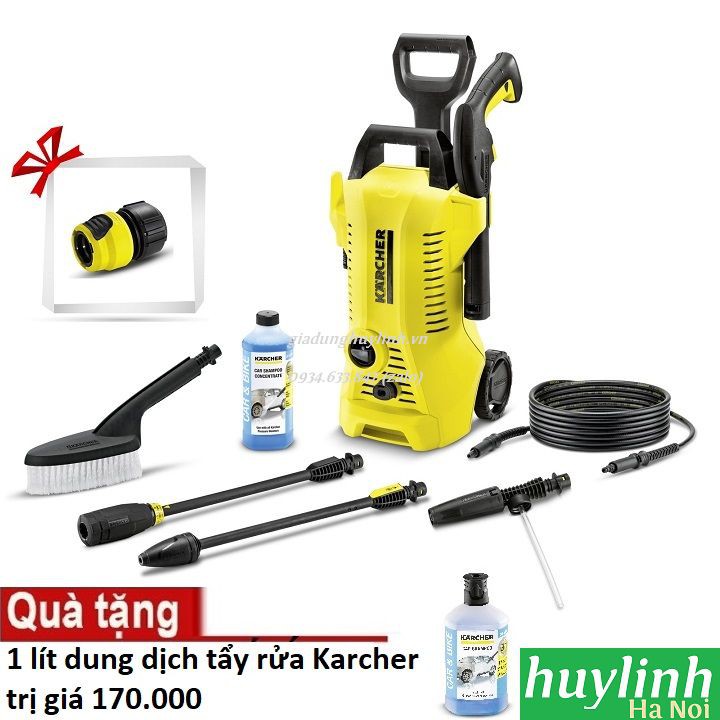 Máy phun xịt rửa xe Karcher K2 Full Control Car - Tặng chai dung dịch 1 lít - Made in Đức