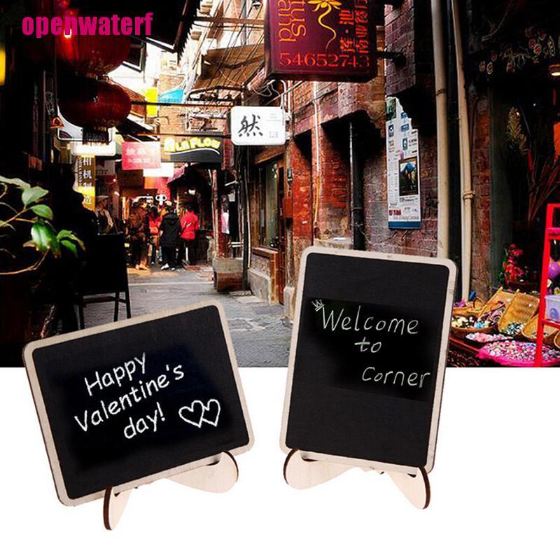 【openf】1pcs Mini Wooden Clip Blackboard Message Board Wedding Party Lolly Buffet Table