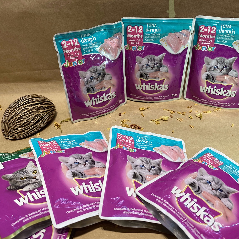 Pate WHISKAS cho mèo con, pate mèo trưởng thành gói 80g