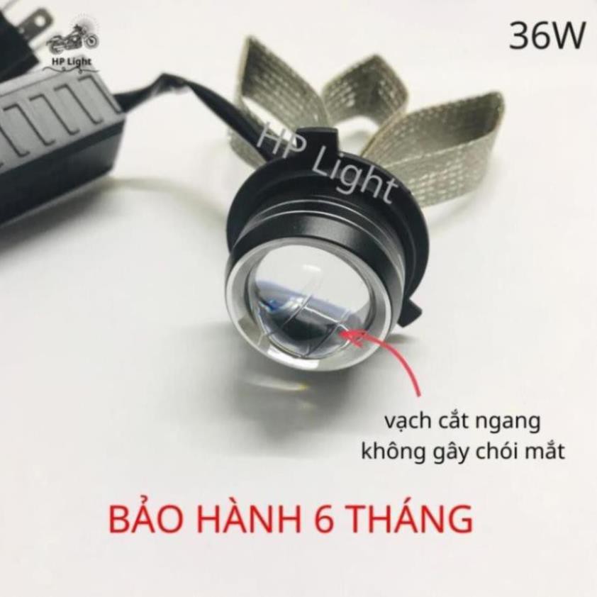 ĐÈN PHA LED BI CẦU MINI 2 MÀU SIÊU SÁNG 36W LẮP Ô TÔ - XE MÁY