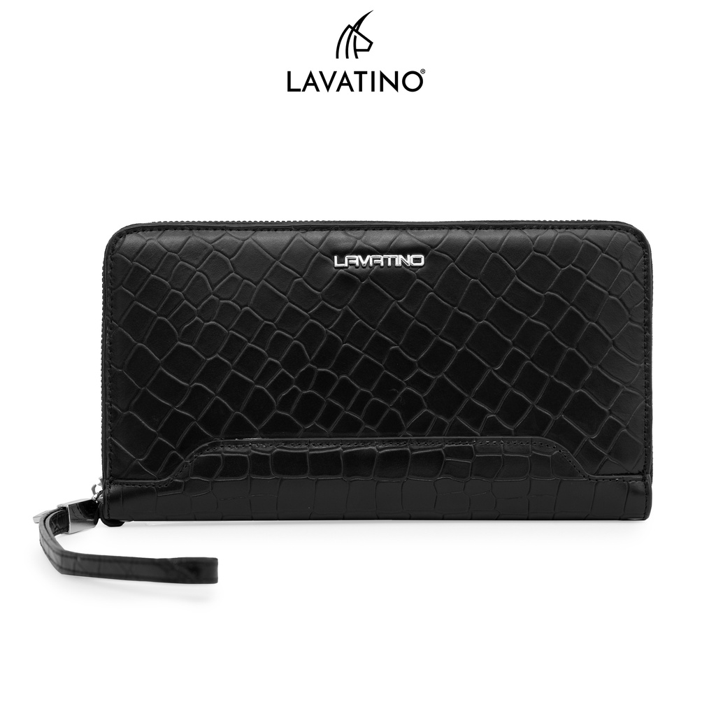 Ví Nam Cầm Tay STEPHEN Clutch Da Bò Thật Cao Cấp Thiết Kế 1 Khoá Chính Hãng LAVATINO-CLB06