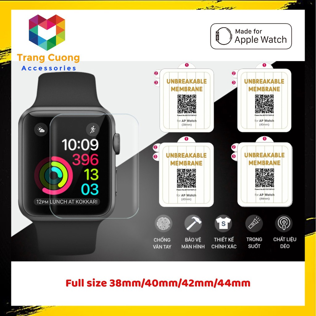 [🚚FREESHIP] Skin Dán PPF Apple Watch Chống Trầy Màn Hình Cho Các Dòng Series 1/2/3/4/5/6